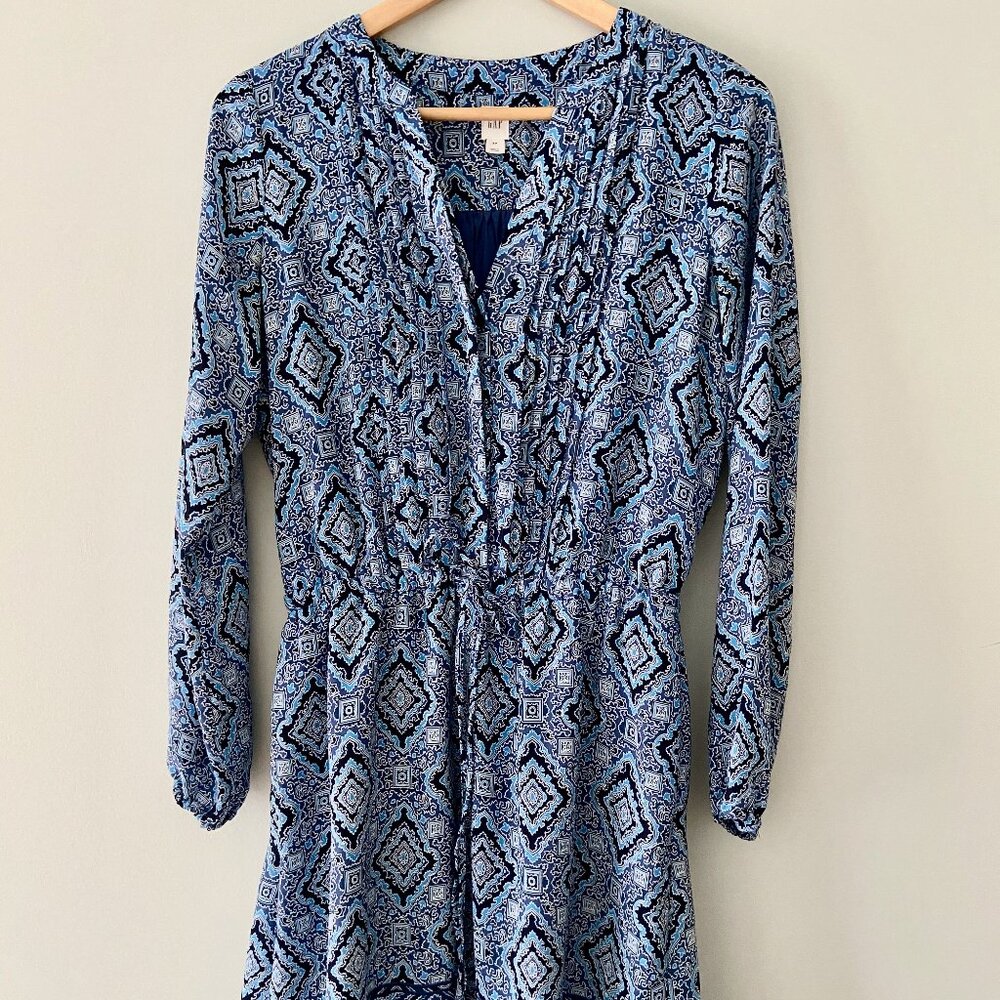 GAP Blue Patterned Dress - Size S